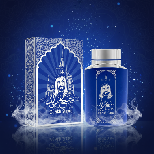 100 ml Eau de Hajuvesi SHEIKH ZAYED BLUE - Myskin ja Oudin Tuoksu Miehille