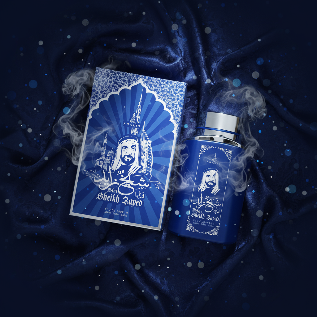 100 ml Eau de Hajuvesi SHEIKH ZAYED BLUE - Myskin ja Oudin Tuoksu Miehille 4 