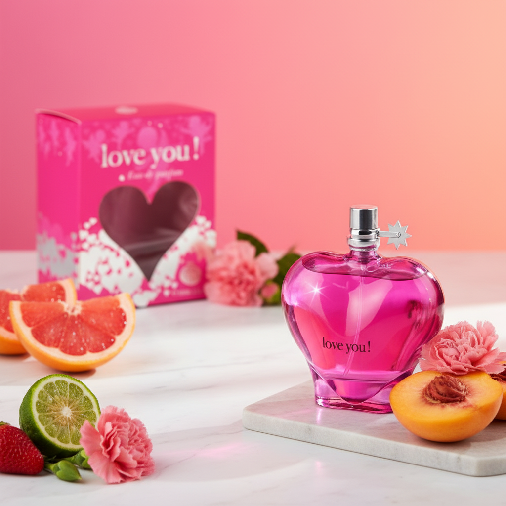 100 ml Eau de Parfum "Love You Pink" Hedelmäinen - Sitrustuoksu Naisille