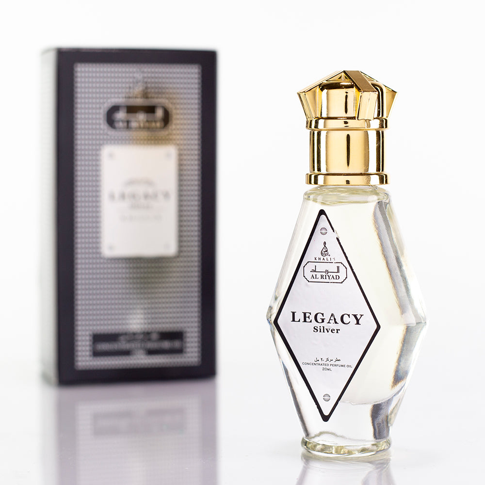 Parfyymiöljy 20ml "Legacy Silver" – puinen tuoksu unisex