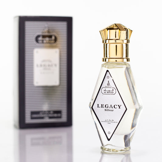 Parfyymiöljy 20ml "Legacy Silver" – puinen tuoksu unisex