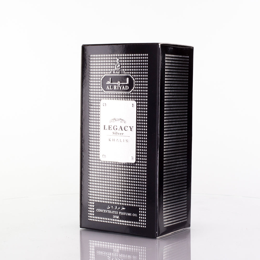 Parfyymiöljy 20ml "Legacy Silver" – puinen tuoksu unisex