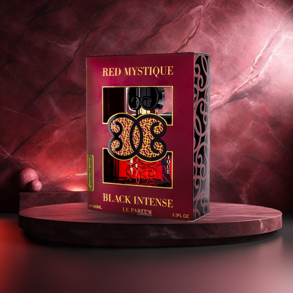 Eau de Parfum 100ml "Black Intense Red Mystique" – kukka-hedelmäinen tuoksu