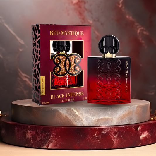 Eau de Parfum 100ml "Black Intense Red Mystique" – kukka-hedelmäinen tuoksu