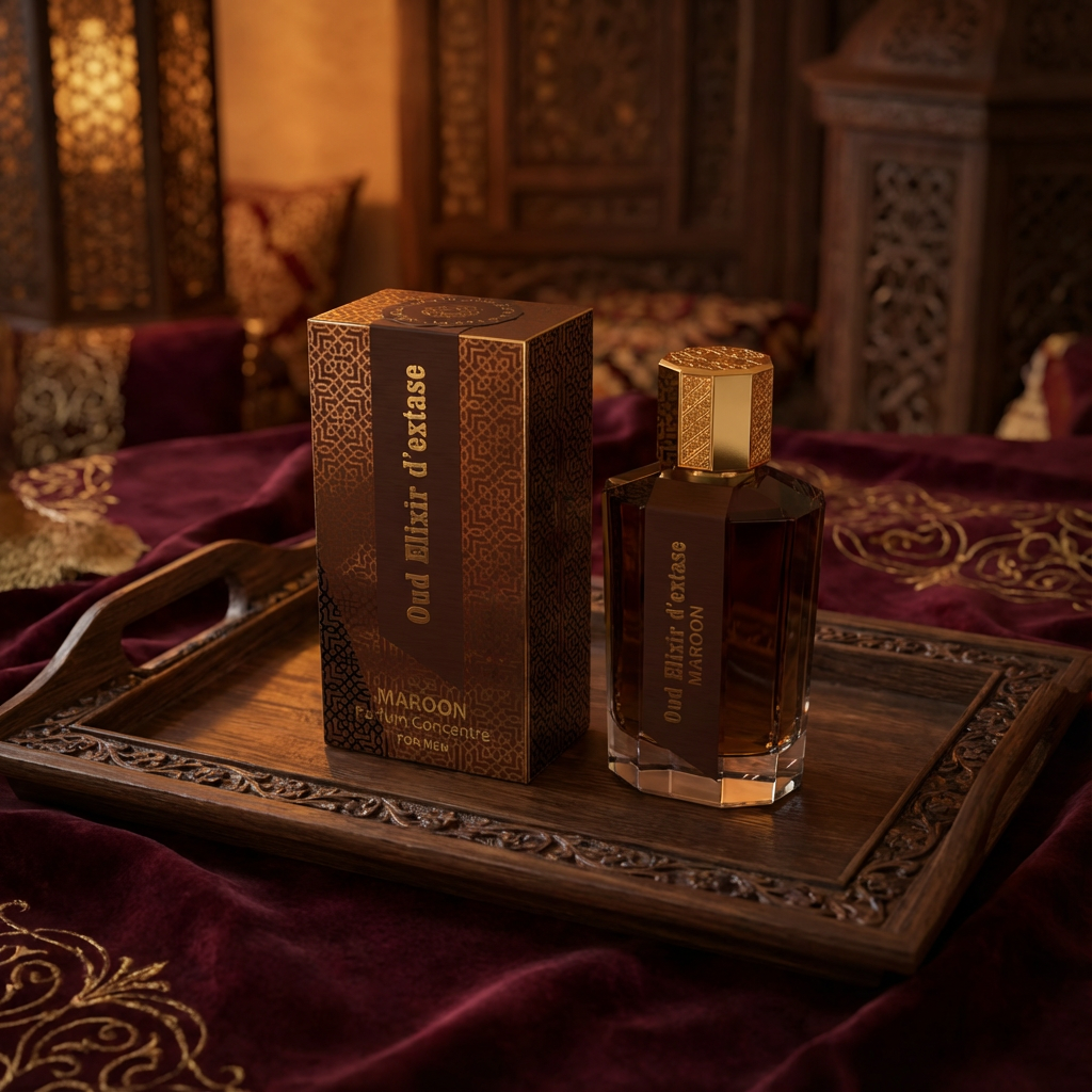 EDP 100ml "Oud Elixir D’extase Maroon" - itämainen-puumainen tuoksu 2 