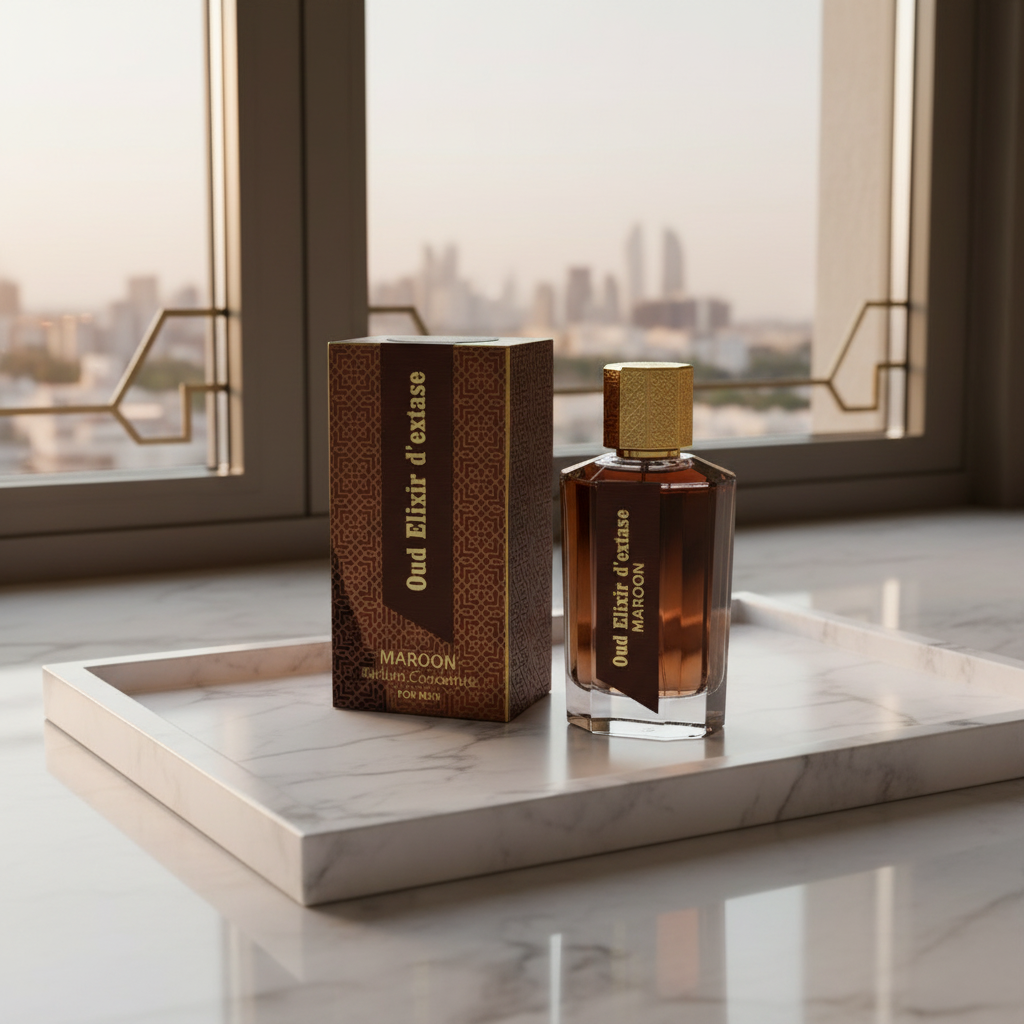 EDP 100ml "Oud Elixir D’extase Maroon" - itämainen-puumainen tuoksu