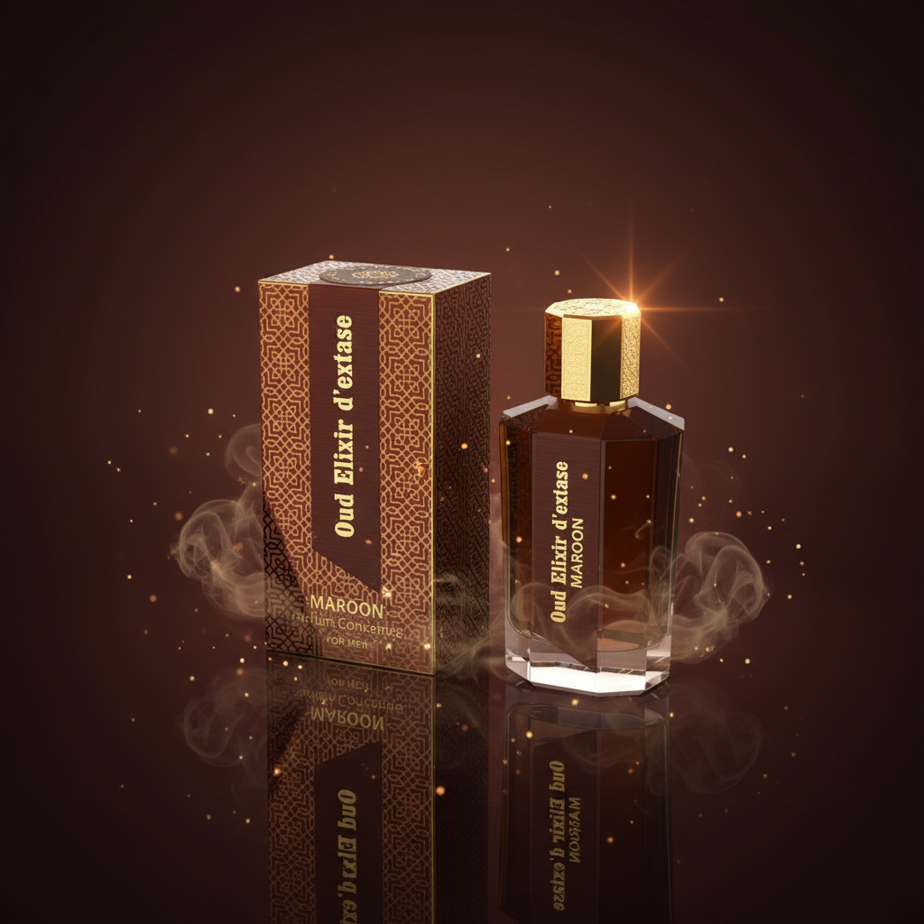 EDP 100ml "Oud Elixir D’extase Maroon" - itämainen-puumainen tuoksu
