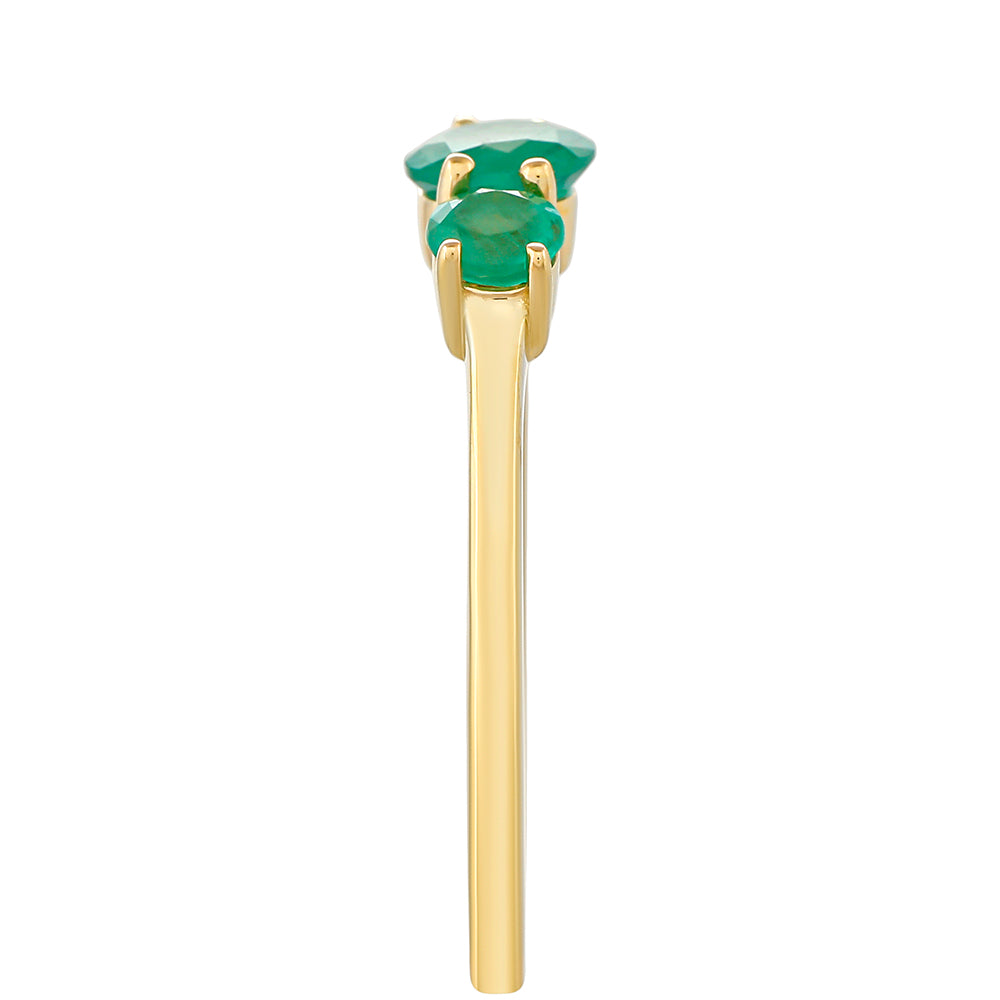 KultaSormus Brasilian Smaragdilla 3 