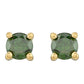 Kullatut hopeat Korvakorut Vihreällä Timantilla