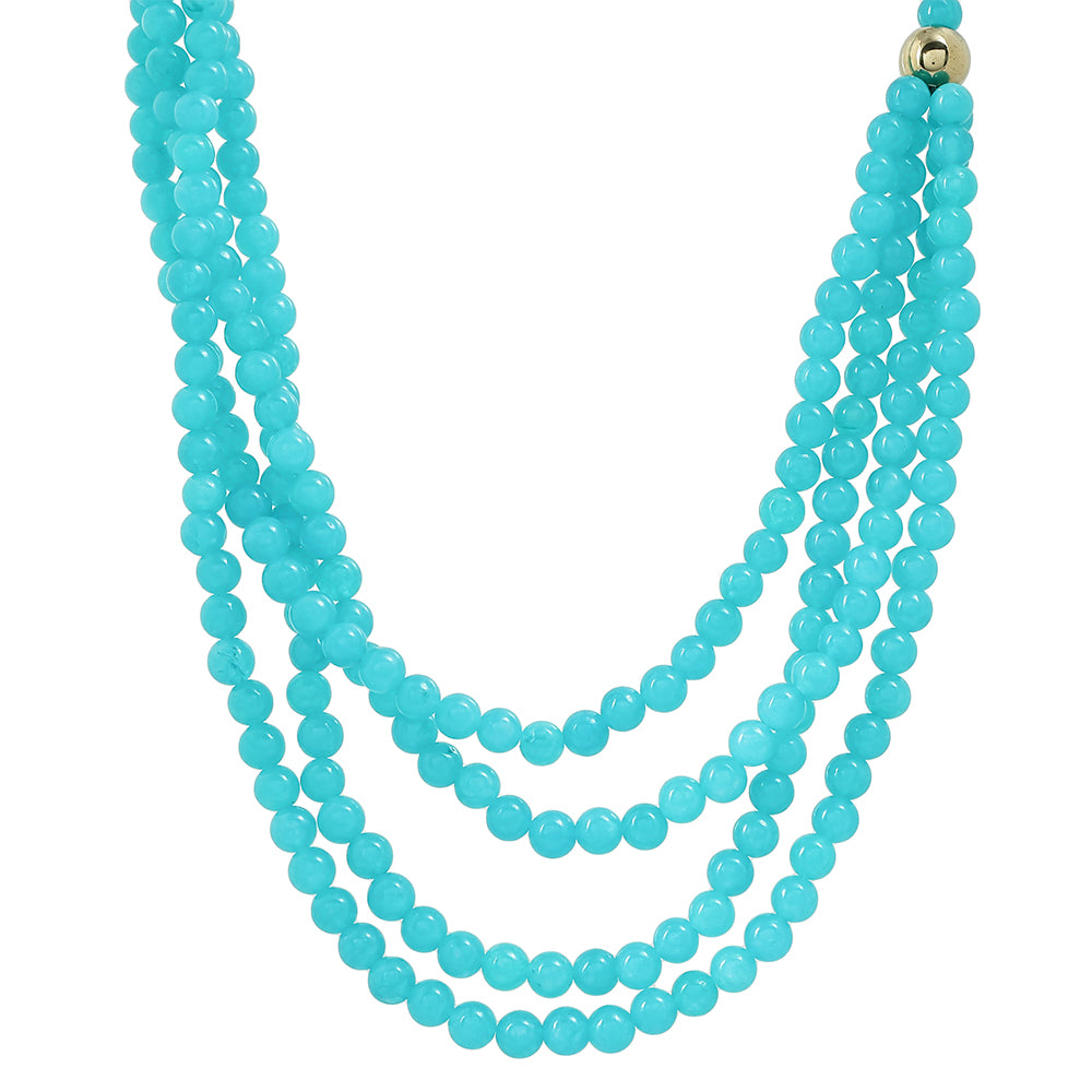 Kaulakoru Paraiban Kvartsilla ja Kultaisella Hematiitilla 1 