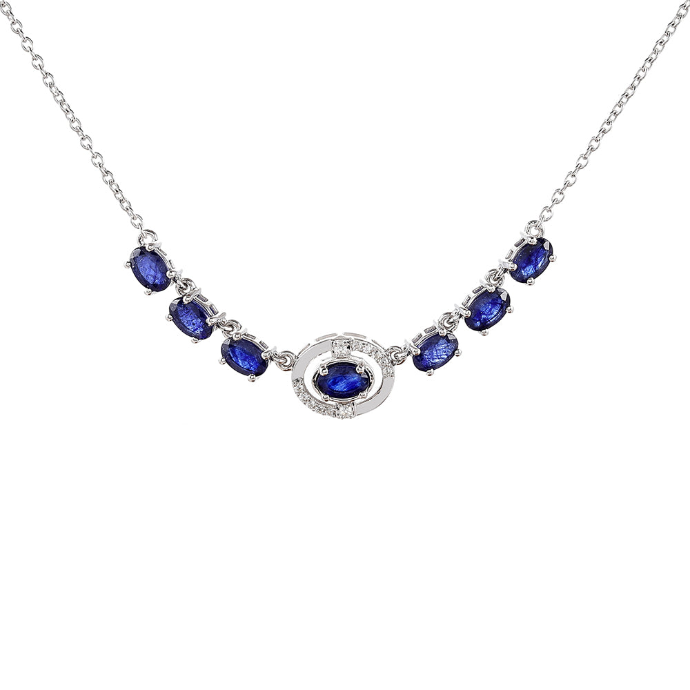 HopeaKaulakoru Thaisafiirilla ja Valkoisella Topaasilla