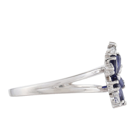 HopeaSormus Thaisafiirilla ja Valkoisella Topaasilla