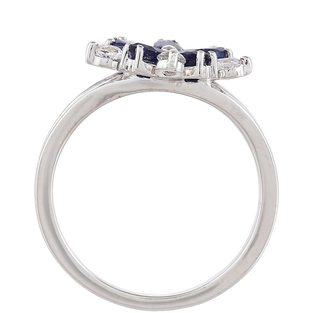 HopeaSormus Thaisafiirilla ja Valkoisella Topaasilla