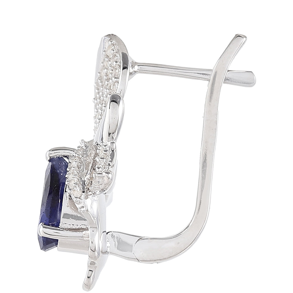 HopeaKorvakorut Thaisafiirilla ja Valkoisella Topaasilla 2 