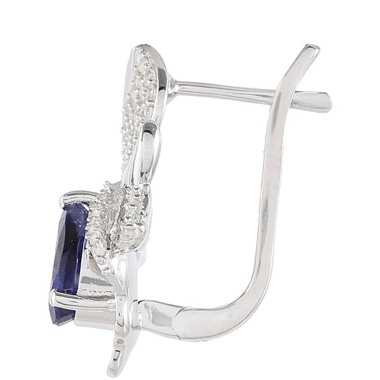 HopeaKorvakorut Thaisafiirilla ja Valkoisella Topaasilla