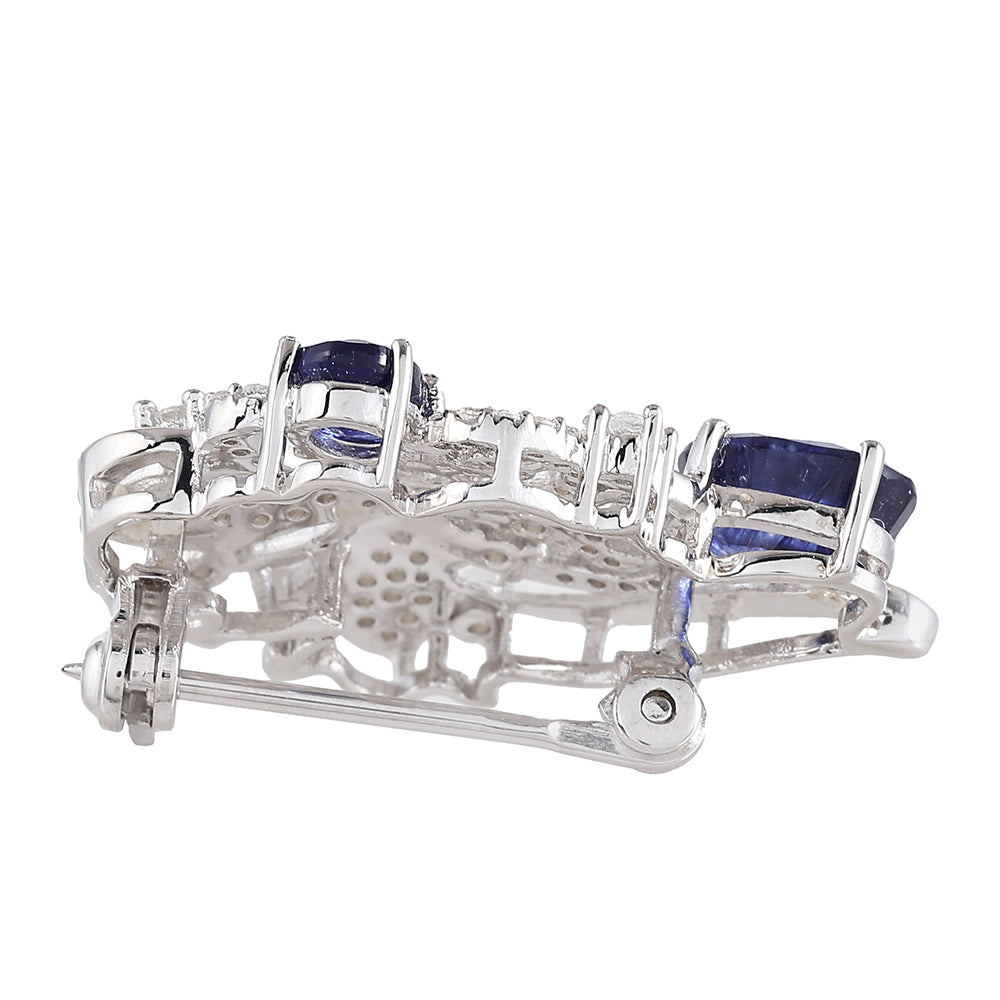 HopeaRintaneula Thaisafiirilla ja Valkoisella Topaasilla 2 