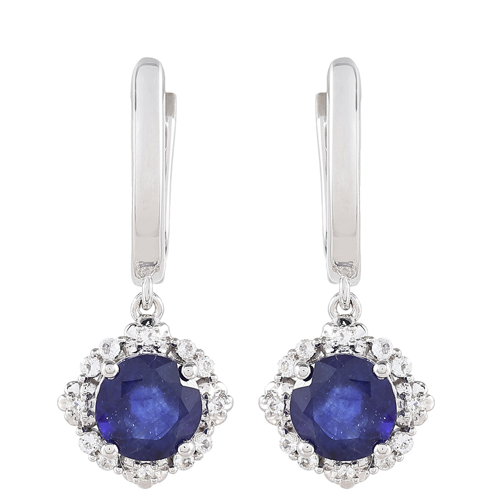 HopeaKorvakorut Thaisafiirilla ja Valkoisella Topaasilla