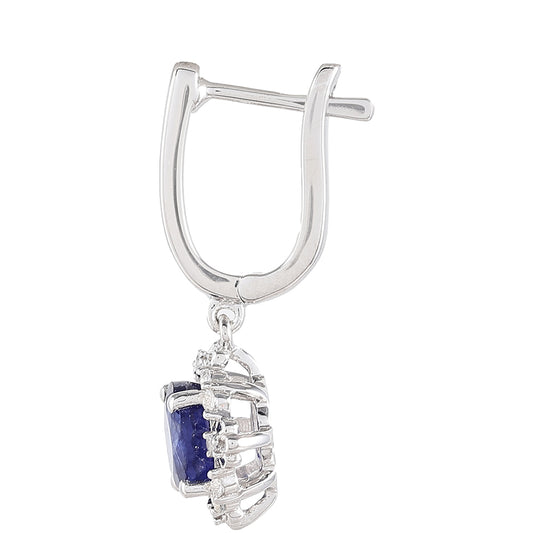 HopeaKorvakorut Thaisafiirilla ja Valkoisella Topaasilla