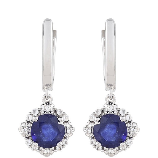 HopeaKorvakorut Thaisafiirilla ja Valkoisella Topaasilla