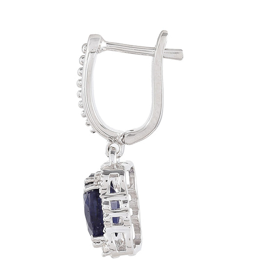 HopeaKorvakorut Thaisafiirilla ja Valkoisella Topaasilla