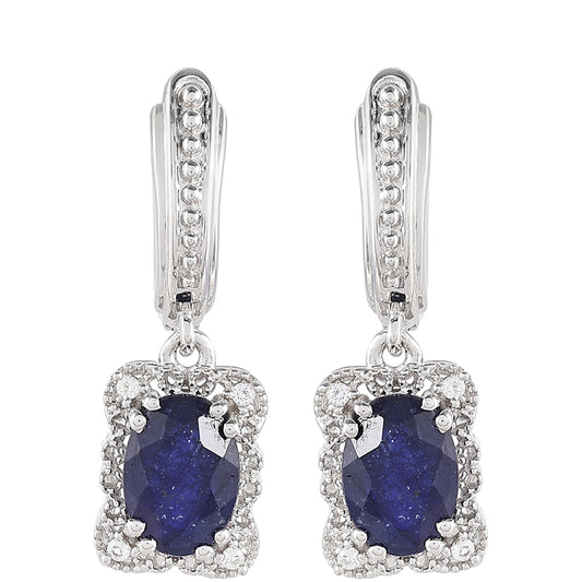 HopeaKorvakorut Thaisafiirilla ja Valkoisella Topaasilla