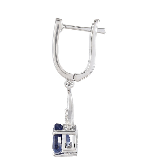 HopeaKorvakorut Thaisafiirilla ja Valkoisella Topaasilla