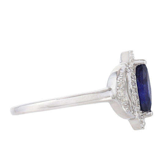 HopeaSormus Thaisafiirilla ja Valkoisella Topaasilla