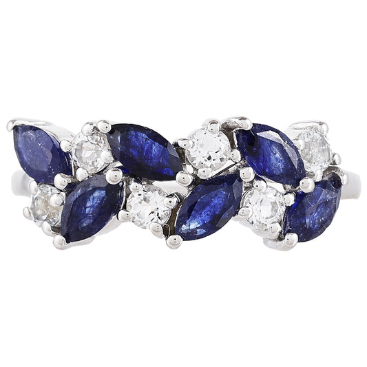 HopeaSormus Thaisafiirilla ja Valkoisella Topaasilla