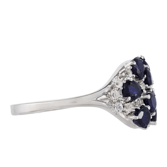 HopeaSormus Thaisafiirilla ja Valkoisella Topaasilla