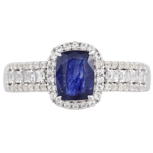 HopeaSormus Thaisafiirilla ja Valkoisella Topaasilla