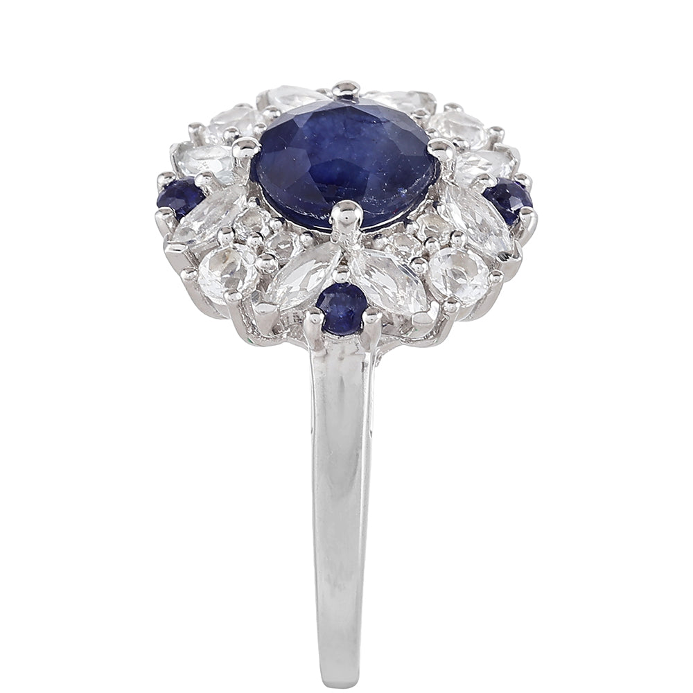 HopeaSormus Thaisafiirilla ja Valkoisella Topaasilla