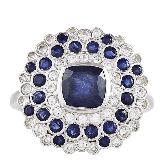 HopeaSormus Thaisafiirilla ja Valkoisella Topaasilla