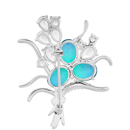 HopeaRintaneula Riikinkukkokvartsilla ja Valkoisella Topaasilla