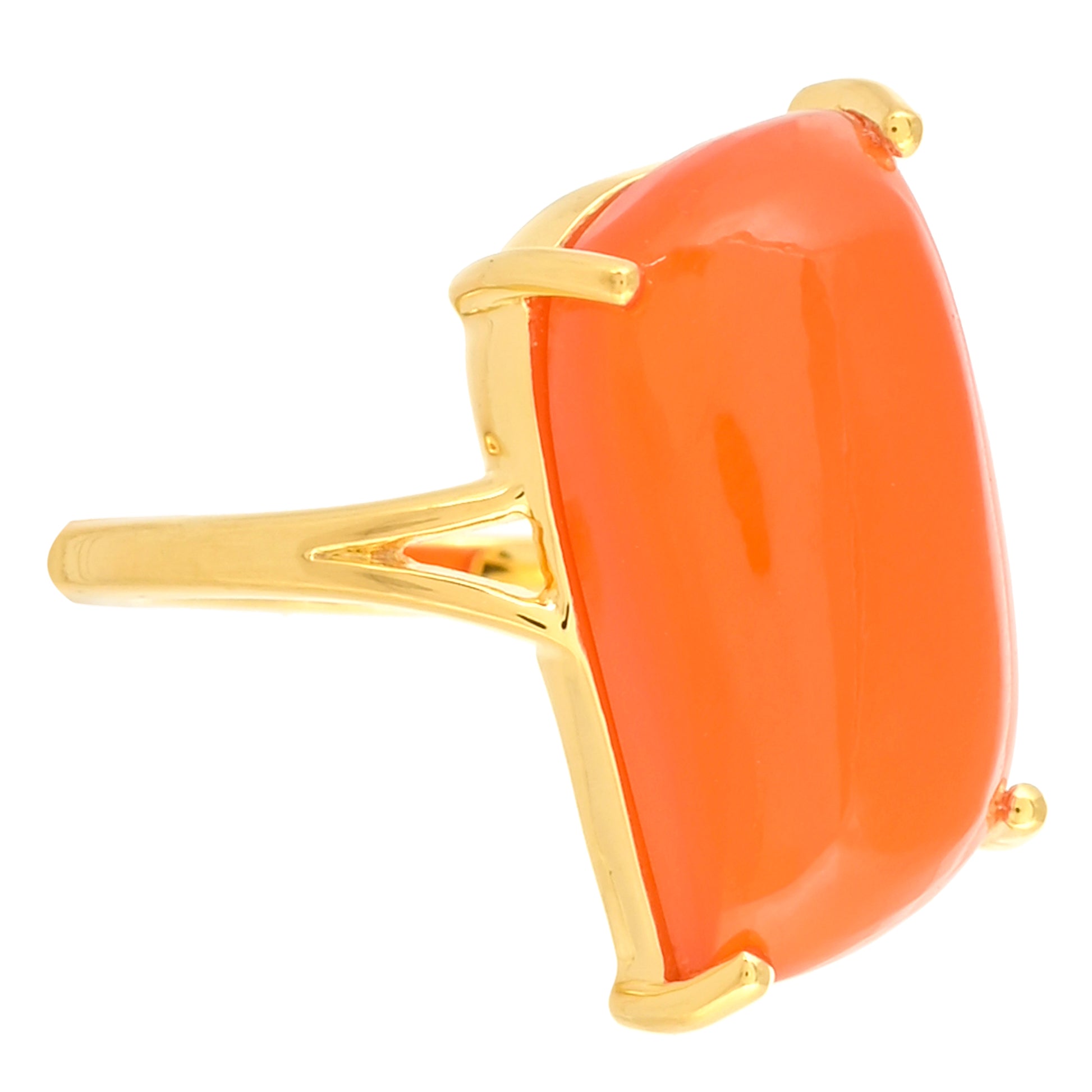 Kullattu hopeasormus Karneolilla 2 