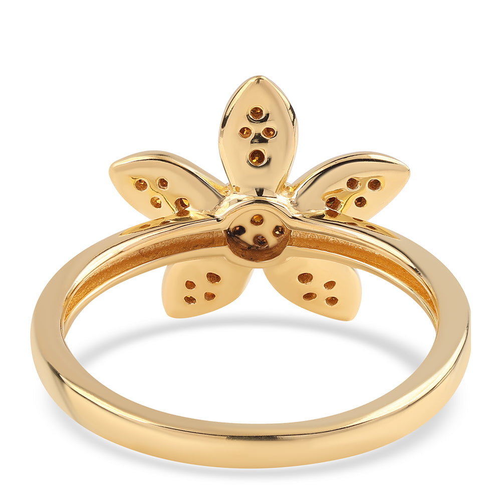 Kullattu hopeaSormus Punaisella Timantilla 3 