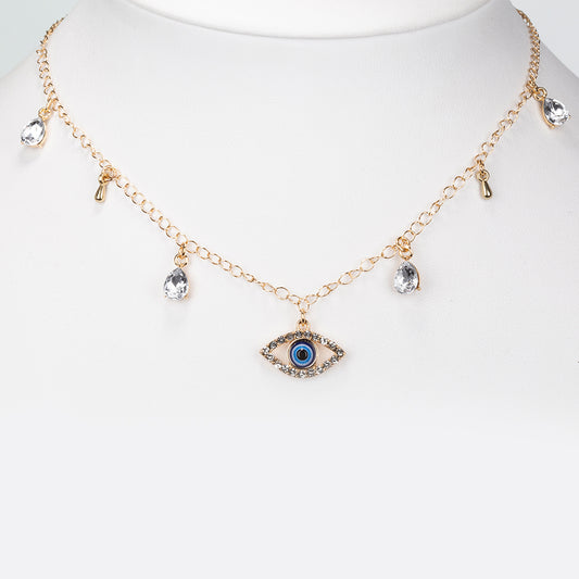 Kullattu TeräsKaulakoru Valkoisella Emporia® Kristallilla