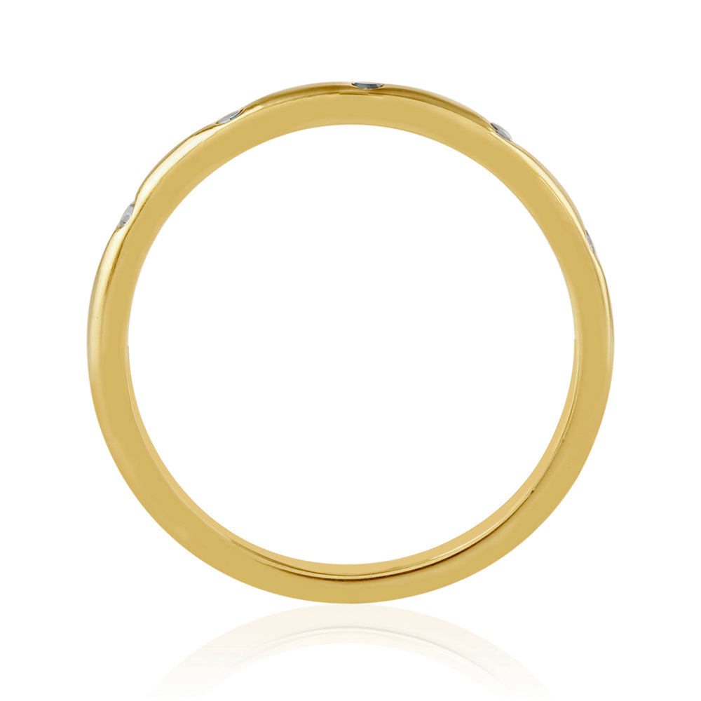 Kullattu hopeaSormus Sinisellä Timantilla 3 