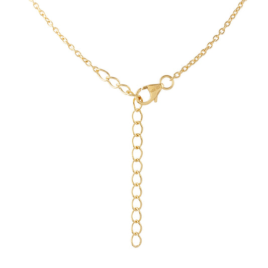 Kullattu hopeaKaulakoru Sinisellä Timantilla