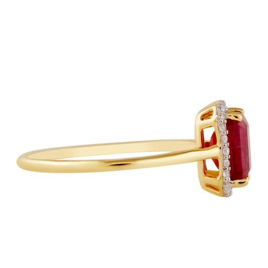 Kullattu hopeaSormus Thairubiinilla ja Valkoisella Topaasilla