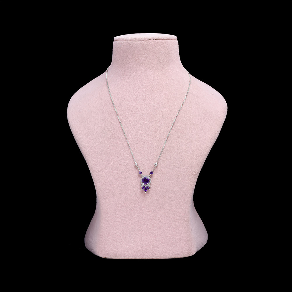 HopeaKaulakoru Marokon Ametistilla ja Valkoisella Topaasilla 1 