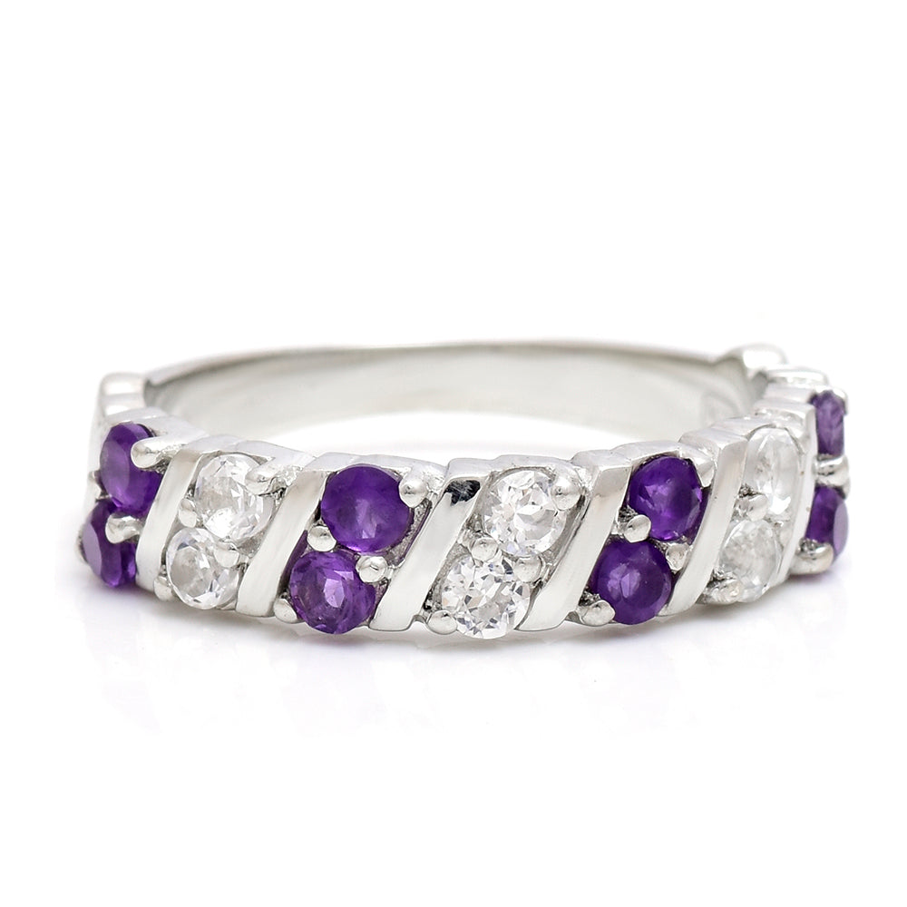 HopeaSormus Marokon Ametistilla ja Valkoisella Topaasilla 1 