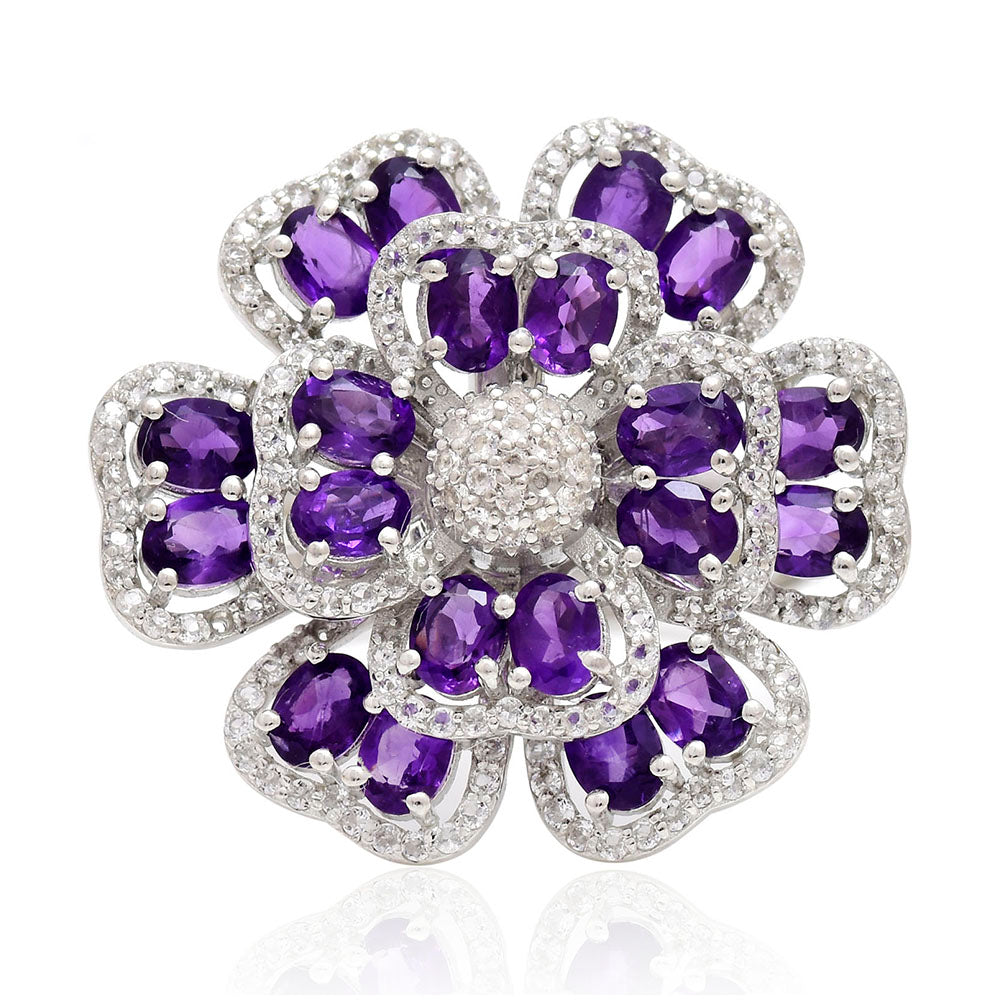 HopeaSormus Marokon Ametistilla ja Valkoisella Topaasilla 1 