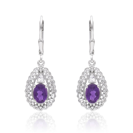 HopeaKorvakorut Marokon Ametistilla ja Valkoisella Topaasilla