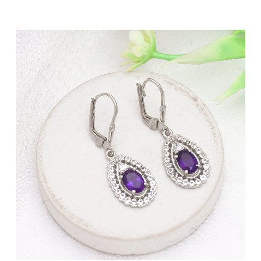 HopeaKorvakorut Marokon Ametistilla ja Valkoisella Topaasilla