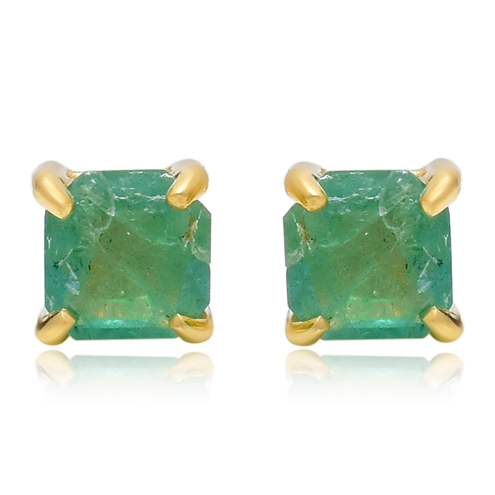 Kullatut hopeat Korvakorut Brasilian Smaragdilla