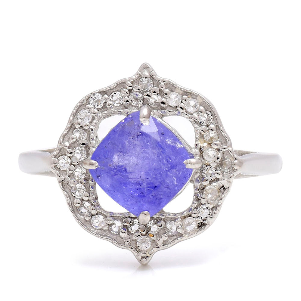 HopeaSormus AAA Tansaniitilla ja Valkoisella Topaasilla