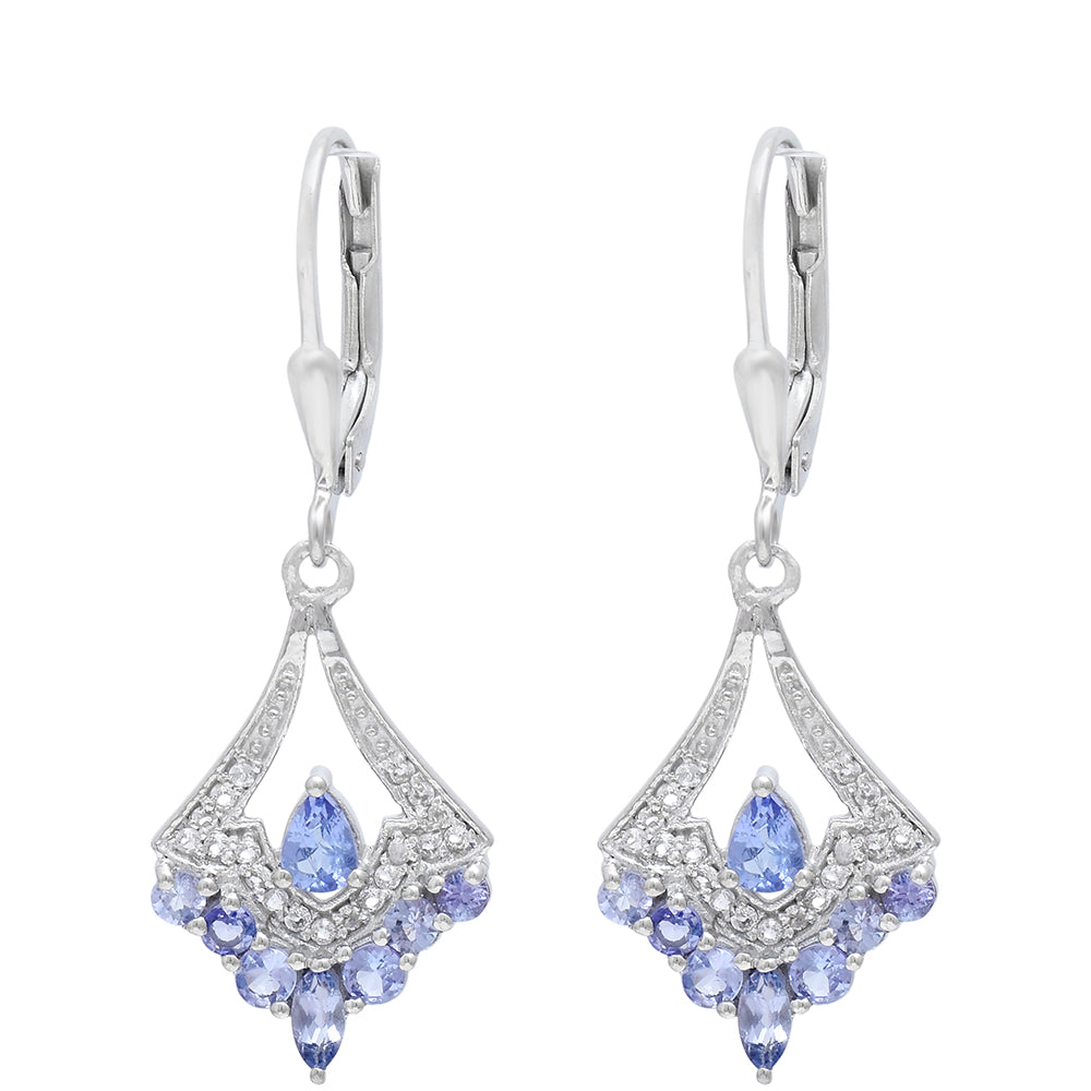 HopeaKorvakorut AAA Tansaniitilla ja Valkoisella Topaasilla 4 