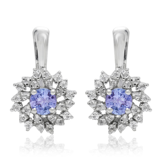 HopeaKorvakorut AAA Tansaniitilla ja Valkoisella Topaasilla