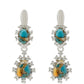 HopeaKorvakorut Osterin Turkoosilla ja Valkoisella Topaasilla