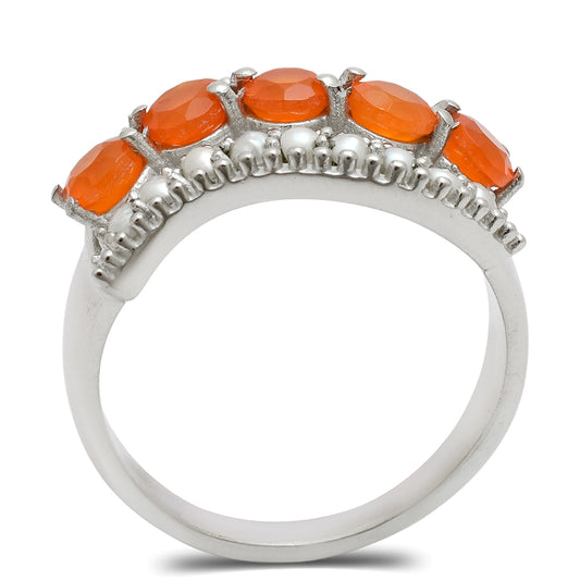 HopeaSormus Punaisella Akaatilla ja Makeanveden Valkoisella Helmellä